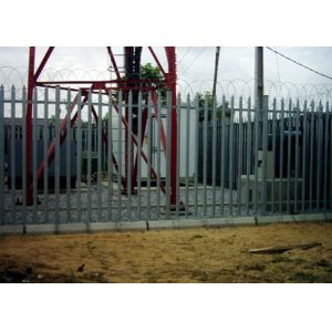 Wide Vision Steel Palisade Fencing Gates D / W Type Industrial Palisade Fencing