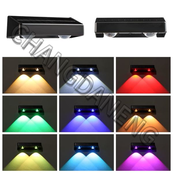 Buy 1200mAh Lithium Battery Solar Fence Light Warm White RGB IP65 Waterproof Level at wholesale prices