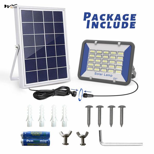 Solar Power Supply 200W Outdoor Solar Floodlight with Remote Control and IP65 Waterproof