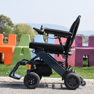 China Lightweight Folding Motorized Wheelchair Aluminum Alloy on sale