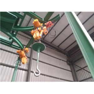 PLC Control Double Hooks Shot Blast Machine Structural Parts Cleaning