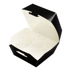 Fast Food Paper Burger Boxes Packaging Matt Lamination Kraft paper