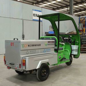 Multifunctional Three Wheel Double Barrel Sunshade Sanitation Vehicle