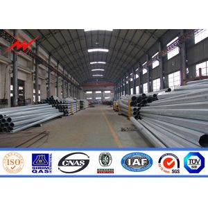 Power Transmission 110kv 15m Steel Power Poles With Galvanizatiom