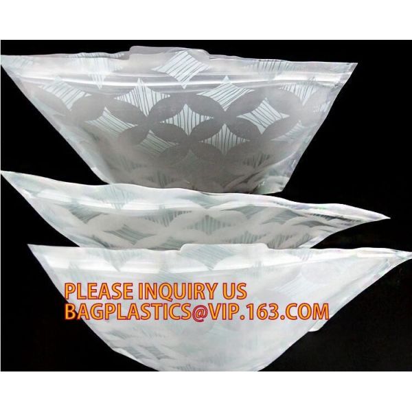 Custom self sealing zip lock bag+pp transparent garment bag+ plastic packaging