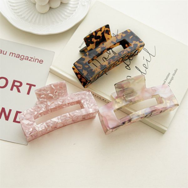 Acetic acid large hair grab clip accessories catch ponytail clip simple temperament headwear manufacturers wholesale