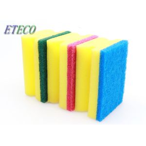 Scouring Pad Soft Cleaning Sponge , Dish Scrub Brush Detergent Saving