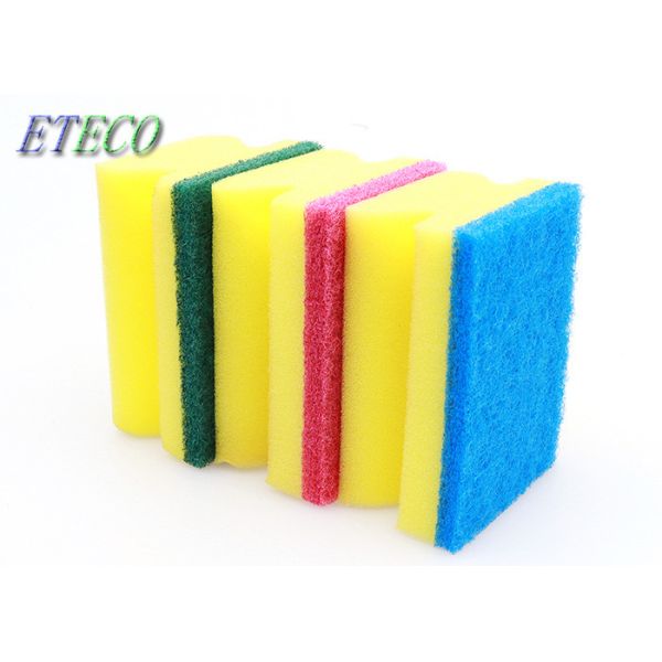 Buy Scouring Pad Soft Cleaning Sponge , Dish Scrub Brush Detergent Saving at wholesale prices