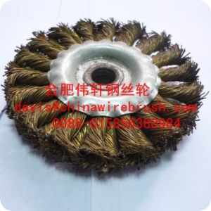 4" Twist Knotted Copper Wire Brush, Double Row