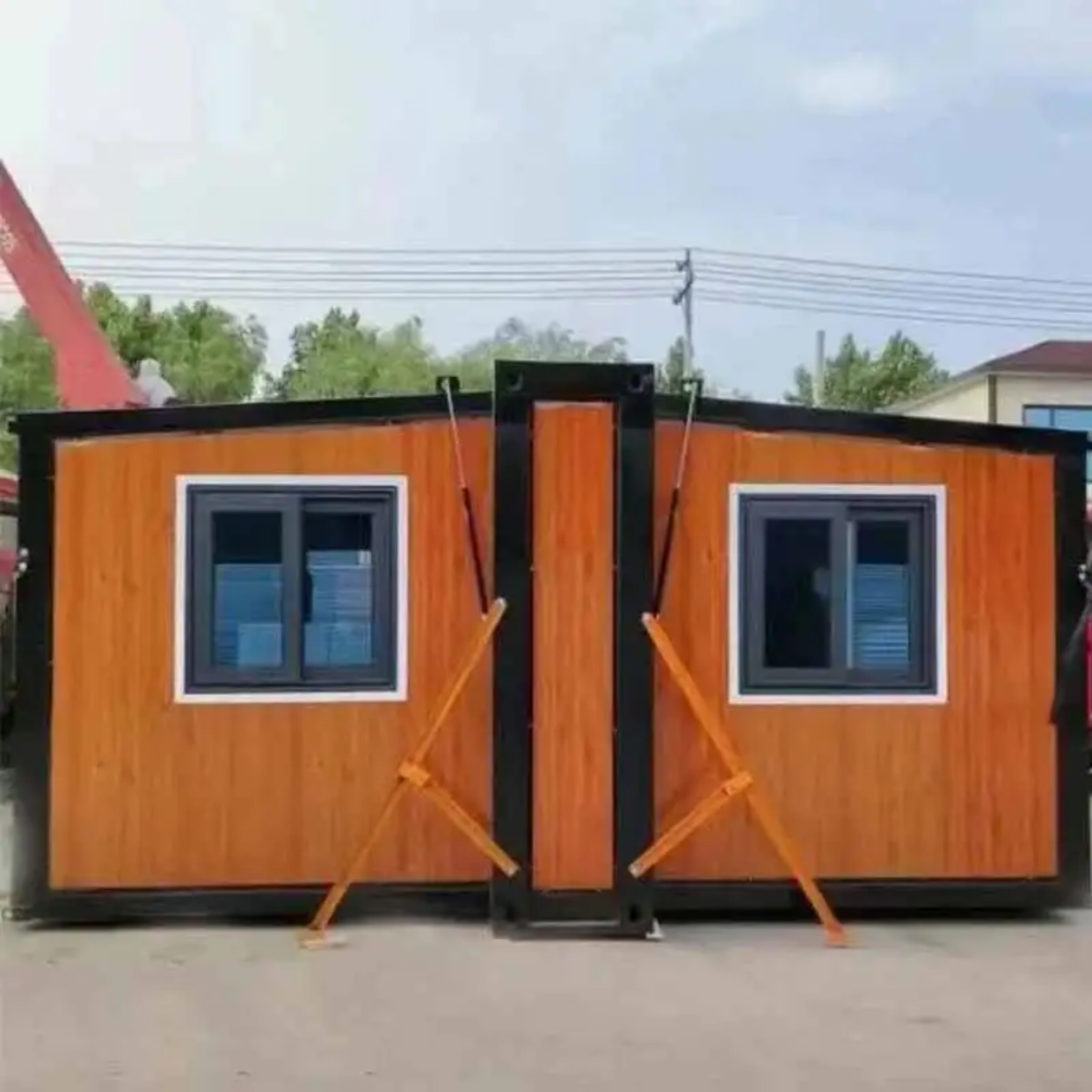 Quality 700mm Prefab Folding House with Fireproof Steel Structure for sale