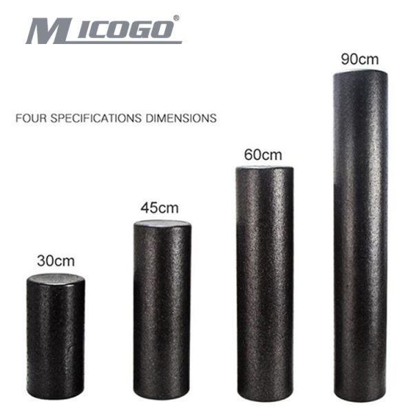 High Density EPP Foam Roller Yoga Solid Mini Wholesale Customized 30 45 60 90 cm Massage Black logo Foam Roller Custom Design