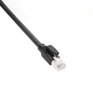 Alvin's M12 X-Code 8Pin to RJ45 Cat6a Cable, 2m, Right Angle for Cognex/Keyence