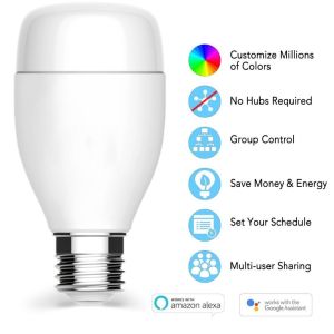 RGBW Bulb Voice Activated Led Lights Low Power - Wear And Long Using Life