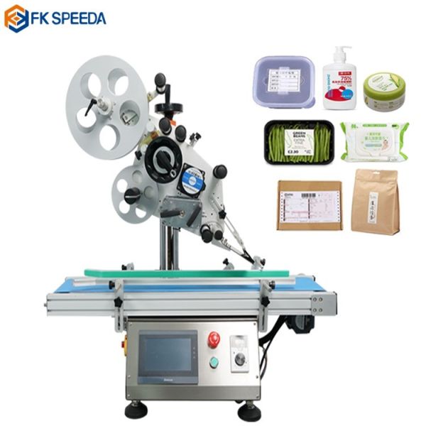 FK 611 Tabletop Automatic Flat Surface Pouch Label Applicator for 1 mm Mylar Bag