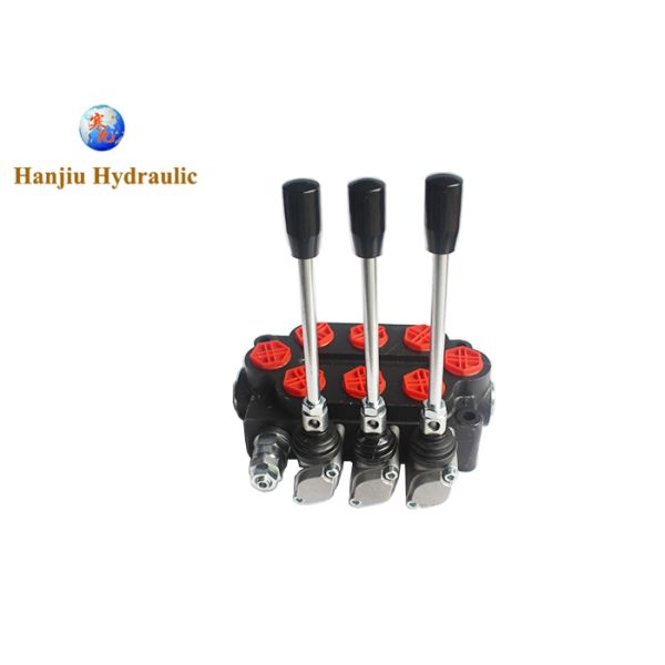 3 Spool Monoblock Directional Control Valve Double Acting Cylinder