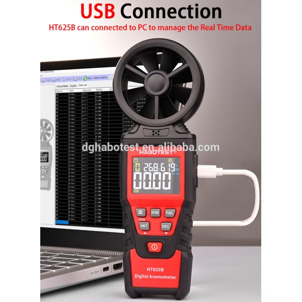 3x1.5V AAA Batteries Portable Anemometer Digital