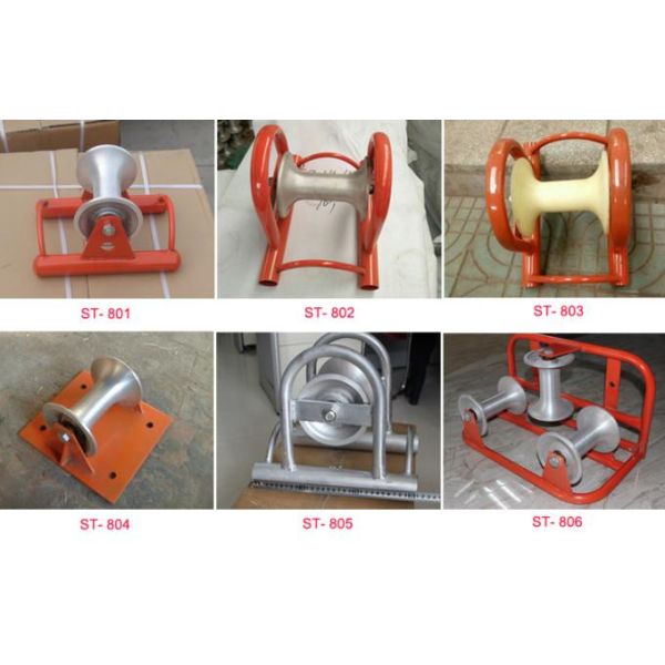 Bell Mouth Type Cable Pulling Pulley Lockable 4.9kg Cable Reel Ground Roller 1