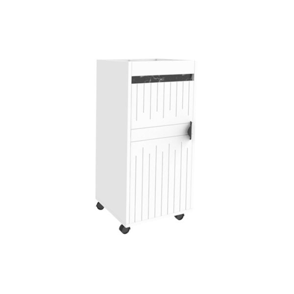Buy BSCI 20KG White Marble Look Metal Handle Bathroom Movable Cabinet at wholesale prices