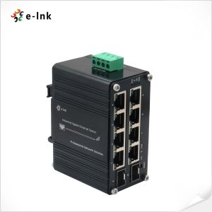Quality Mini Industrial Managed PoE Switch 8 Gigabit RJ45 2 SFP 240W PoE for sale