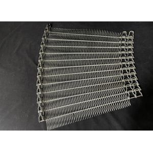 China Stainless Steel Flexible Rod Spiral Wire Mesh Conveyor Belt on sale