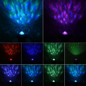 Star Projector Galaxy LED Star Night Light Lamp Music Starry Water Wave Galaxy