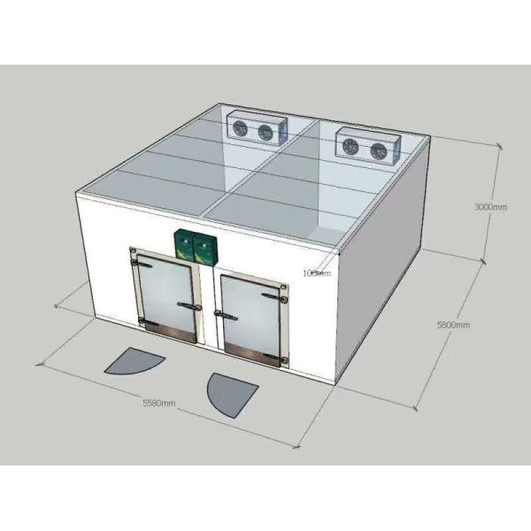 Buy Refrigerated -18℃ Negative Temperature Walk In Freezer Room Air Cooling at wholesale prices