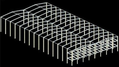 Q235 , Q345 Industrial Steel Buildings Prefab Light With Detailing And