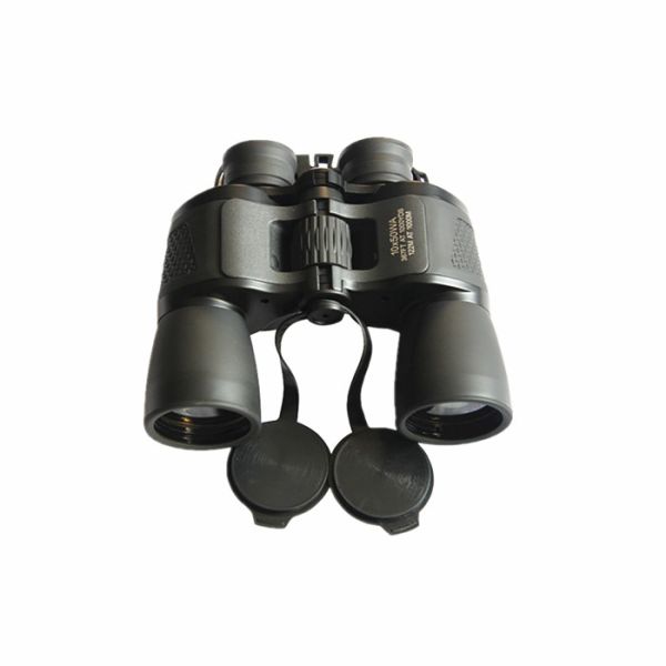 Black Compact Bird Watching Binoculars 10X50 For Hunting 122m / 1000m Bright