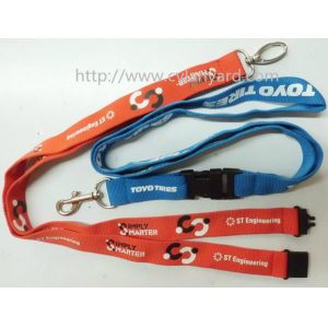 Quality Heavy duty textileid badge neck lanyard with metal clip, polyester office id ribbons, for sale