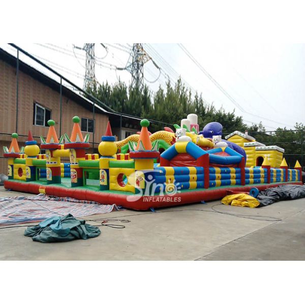 20x10m Octopus City Kids Giant Inflatable Amusement Park Made Of Lead Free Pvc Tarpaulin From China Factroy