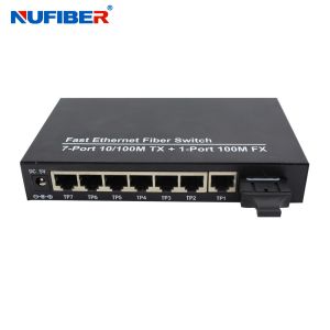 7 RJ45 +1 fiber port SC/FC/ST Optional TX To FX Fiber Ethernet Switch Store