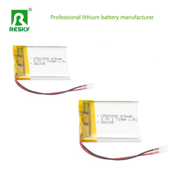 Lithium ion battery cell 603030 3.7v 500mAh 1.85wh rechargeable li polymer battery pack For Smart Home
