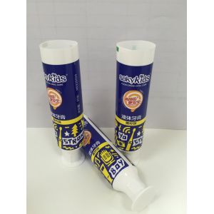 Plastic Laminated Barrier Round Toothpaste Tube Packaging With Offset Printing