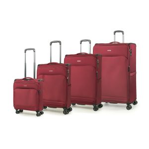Quality Reinforced Handle Red 0.8mm Aluminum Soft Trolley Luggage for sale