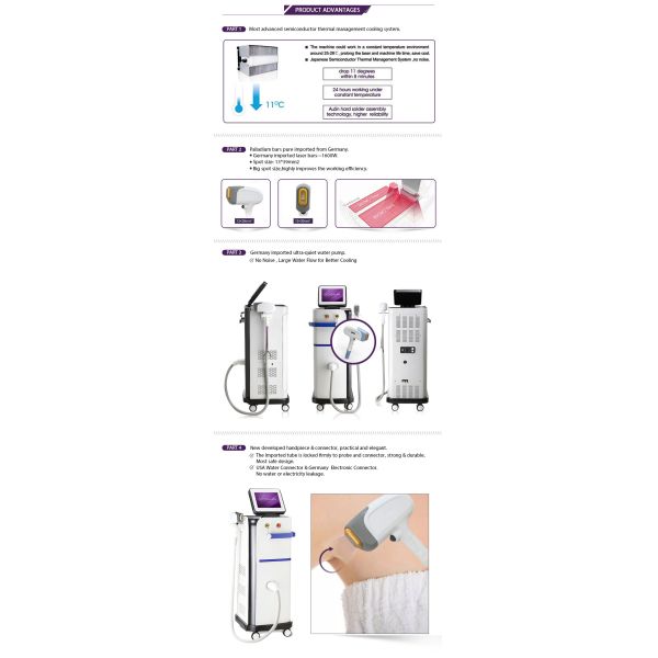 AC 220V SHR 3500W 120J/Cm2 808nm Hair Removal Equipment