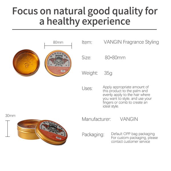 Natural Vegan Organic Hair Pomade Wax Gel For Men 10 Years Experience Cream Advantage