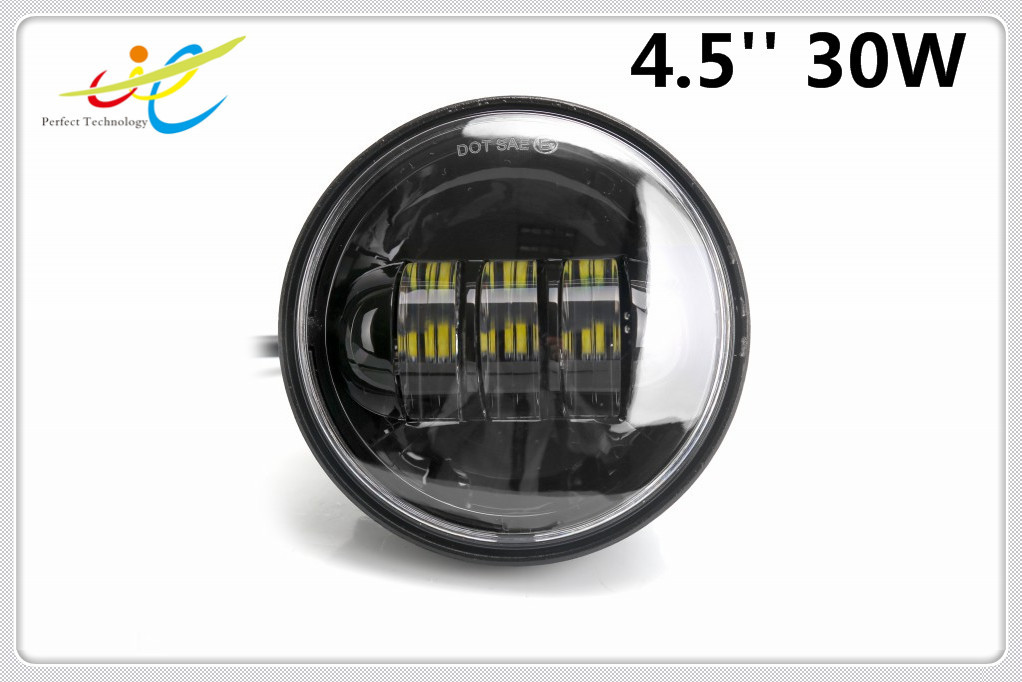 Quality 4.5Inch 30W CREE LED Motorcycle Headlight Fog Light Lamp Kit Work Driving Lamp for Harley Davidson Motocycles Accessory for sale