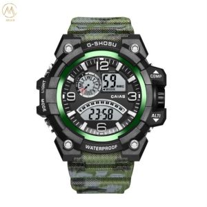 Quality Men's Fashion Digital Sport Watch With Silicone Strap 20mm Width Backlight Alarm for sale