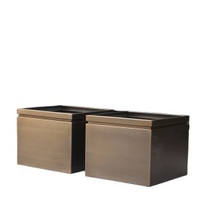 Stainless steel larger flower pots square style metal flower planter