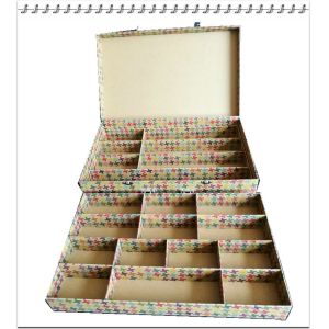 Jewellery &Trinket Box kraft paper 2 tier suitcase with handle