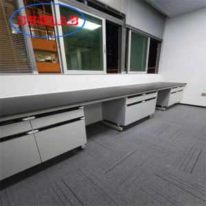 Wood Lab Furniture Materials With Chemical Resistant Laminate Multiple Cabinets