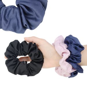 Colored Washable Silk Scrunchie , 19 Momme Stretchy Hair Ties For Girls