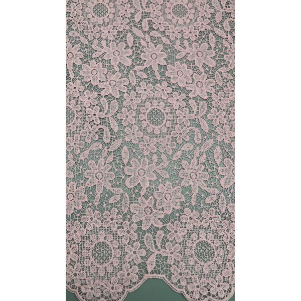 100% Cotton Embrroidered Fabric Hollow-up Floral For AW Season For Wedding Dress Party