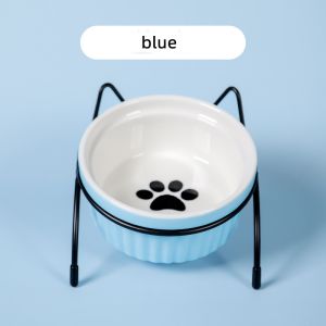 Ceramic Cat Food Basin Double Bowls Protect Cervical Vertebra