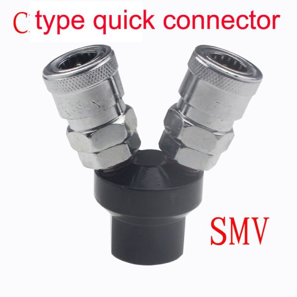 Buy C type quick joint multi pipe air line SMV two insert two fork / trachea joint  1/4 air exhaust at wholesale prices