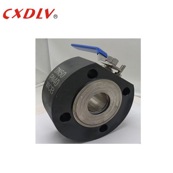 Forged Steel Wafer Ball Valve 1 Piece Body PN40 Handle Lever Operation