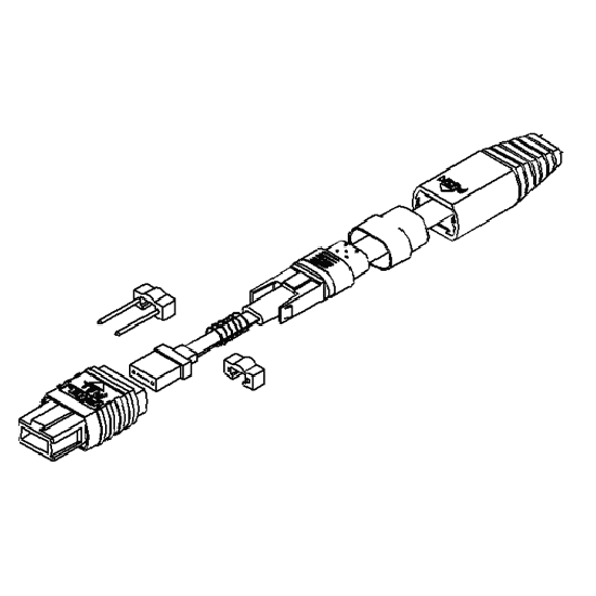 Plastic Body MPO Fiber Connector Time Saving For Patch Cord Cable