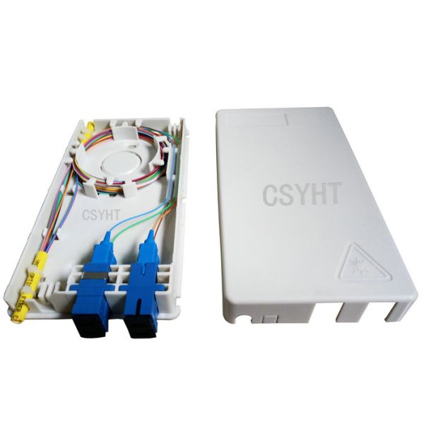 Buy Indoor Fiber Access Terminal Box , Fiber Optic Wall Box 2 Cable Entry Ports at wholesale prices