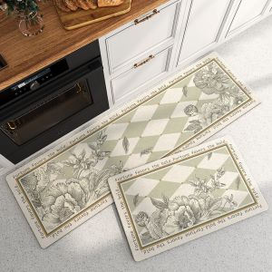 Non Slip Waterproof Kitchen Door Rug Mat for Anti Fatigue Washable Teppich Floor