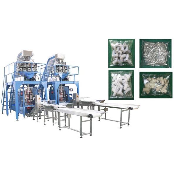 Small Hardware / Pipe Fittings Multihead Weigher Packing Machine With Mild /